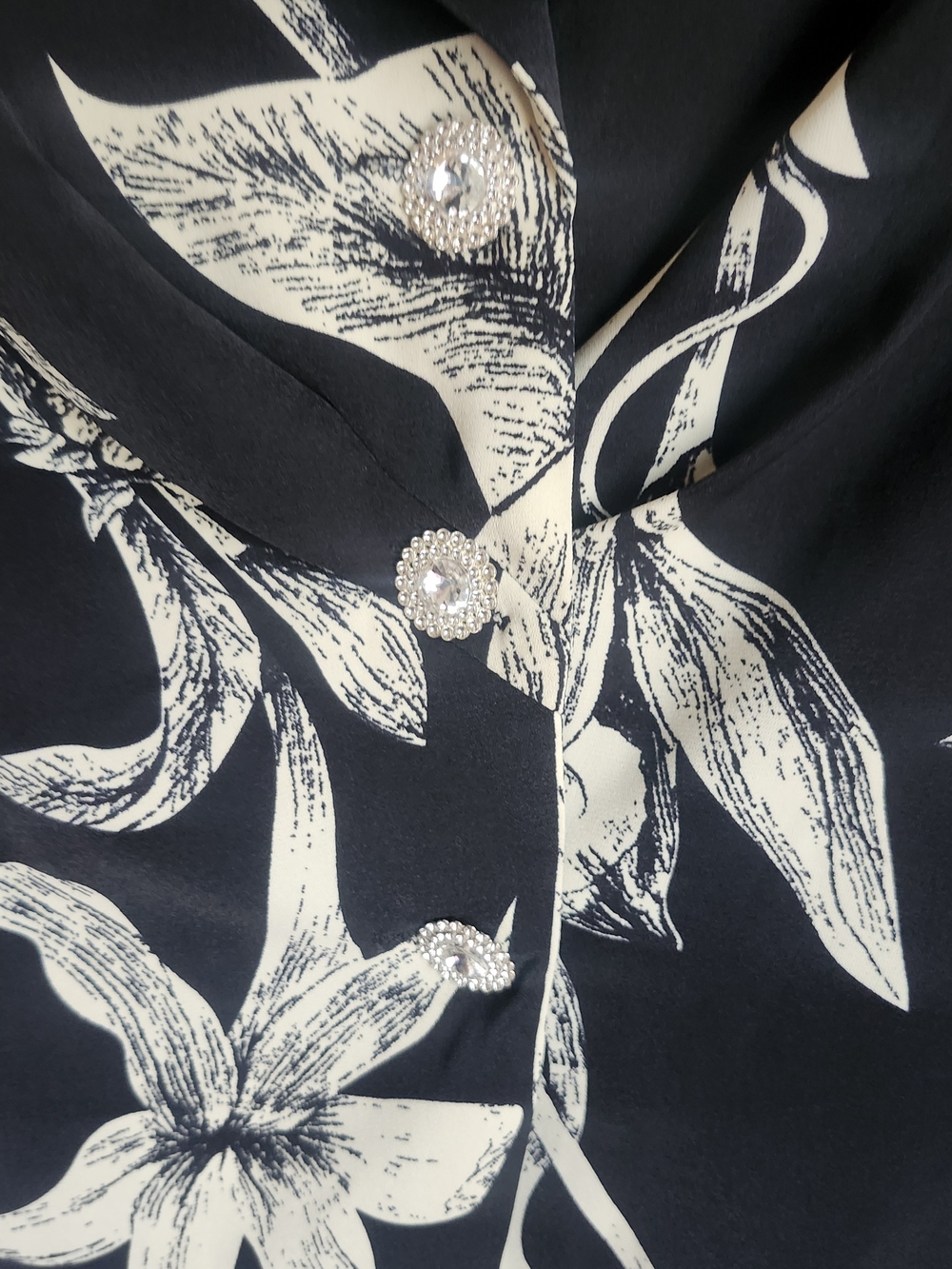 Fashion Nova Black Floral Print Wide-Leg Pantsuit Set - Picture 4 of 8
